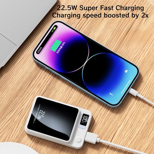 Magnetic Wireless Charging Power Bank with Super Fast Charging  10000mAh