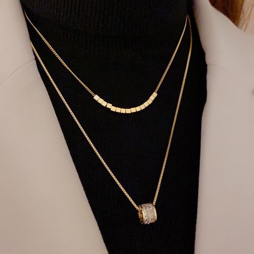 New Elegant Double-Layer Waist-Shaped Necklace for Women