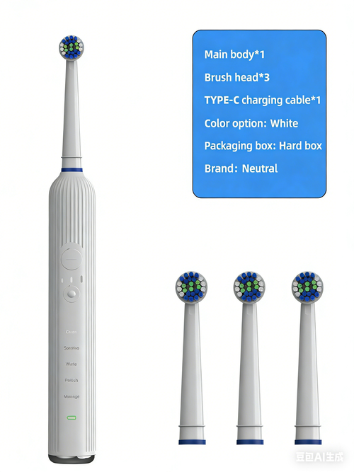 Rotating Electric Toothbrush with Long Battery Life and Ultrasonic Technology