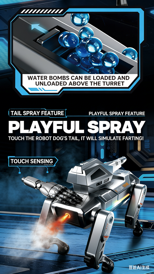 AI Smart Robot Dog Children's Remote-Controlled Electric Talking Electronic Pet with Spray Water Blaster Remote-Controlled Robot AI Toy