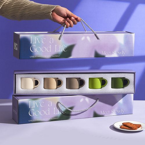 Coffee Cup Set Gift Set: Stylish Ceramic Water Cups