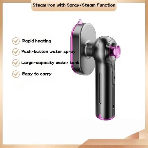 Handheld Steam Iron Portable Home Use Handheld Ironing Machine Mini Compact Rotating Folding Iron