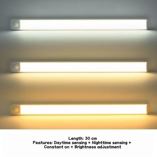 Ultra-Thin Motion-Sensing LED Strip Light with Self-Adhesive Backing and Rechargeable Battery