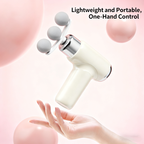 Three-Headed Fascia Gun Home Mini Massager Professional Neck Relaxation Gun Multi-Functional Sports Massager for Men and Women