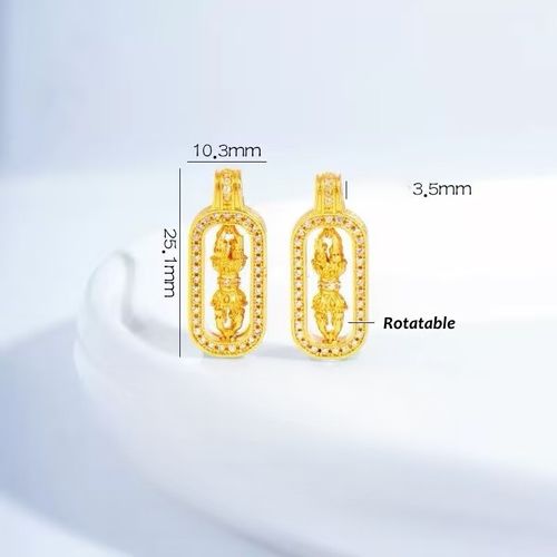Pixiu Diamond-Studded Vajra Mace Pendant Layered on a Delicate Luxury Collarbone Chain
