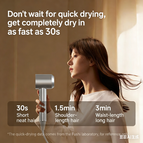 Home Use Hair Dryer with Negative Ions for Hair Care and Noise Reduction, High Airflow