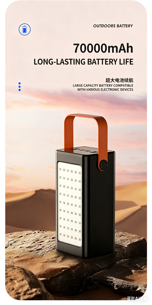 Outdoor Camping Light & Fast-Charging Power Bank: 30,000mAh Ultra-High-Capacity Portable Power Bank