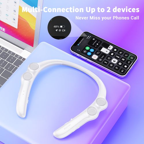 Trending Bluetooth Neckband Speaker Outdoor Portable Neck-Worn Speaker Mini Subwoofer Sound System
