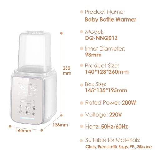 Multifunctional Baby Bottle Warmer & Sterilizer 2-in-1 Smart Heating System with Constant Temperature Control