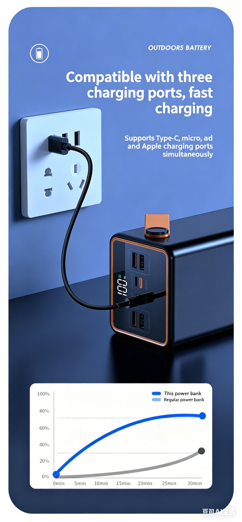 Outdoor Camping Light & Fast-Charging Power Bank: 30,000mAh Ultra-High-Capacity Portable Power Bank