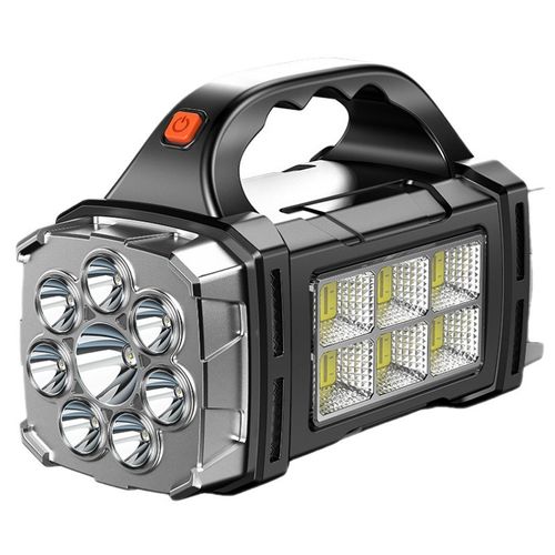 Multi-Function Spotlight Portable Outdoor Lighting Cob Solar LED High-Intensity Flashlight Handheld Lantern