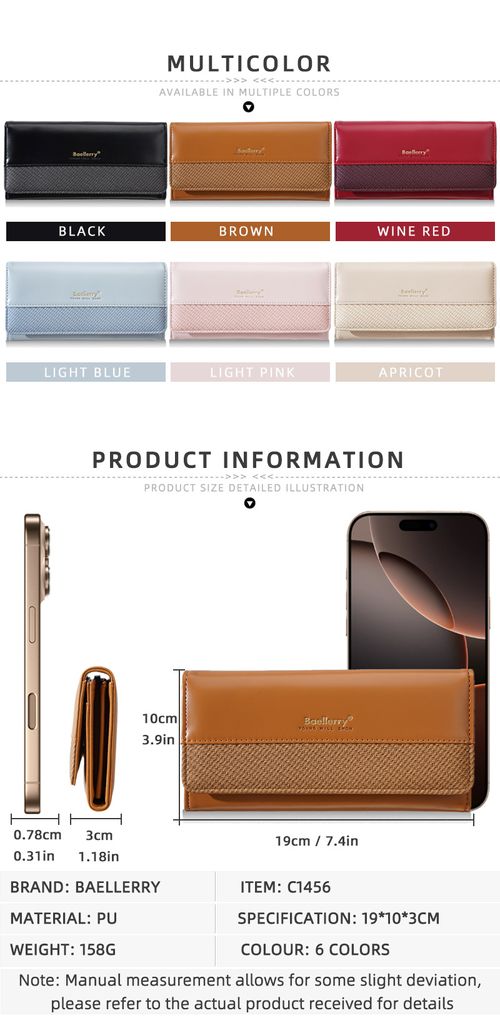 women long wallet, ladies phone purse, color block clutch, multi card slots wallet, large capacity zipper purse, luxury women clutch, versatile wallet