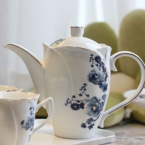 Light Luxury Ceramic Water Cup Home Set French-Style Fresh Water Set with Tray Instagram-Inspired Aesthetic