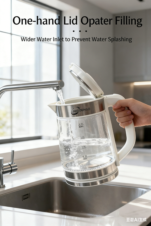 2.2L Insulated Electric Kettle 304 Stainless Steel Boiling Kettle High Borosilicate Glass Water Kettle