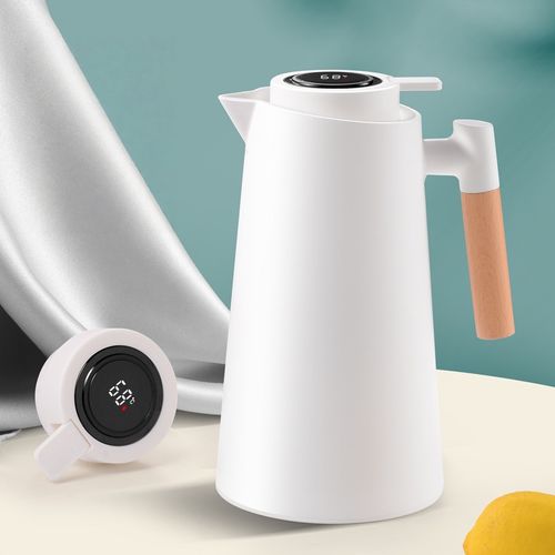 Digital Display Push-Button Thermos Flask Large-Capacity Glass-Lined Insulated Kettle