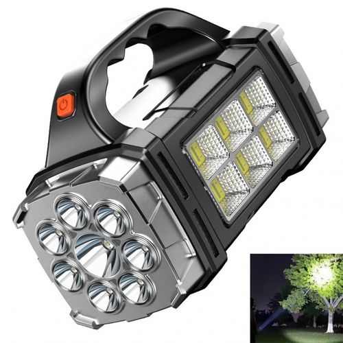 Multi-Function Spotlight Portable Outdoor Lighting Cob Solar LED High-Intensity Flashlight Handheld Lantern