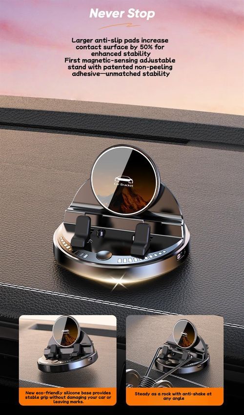 New 2025 Car Phone Holder: Wireless Charging Dashboard Mount for Navigation Systems