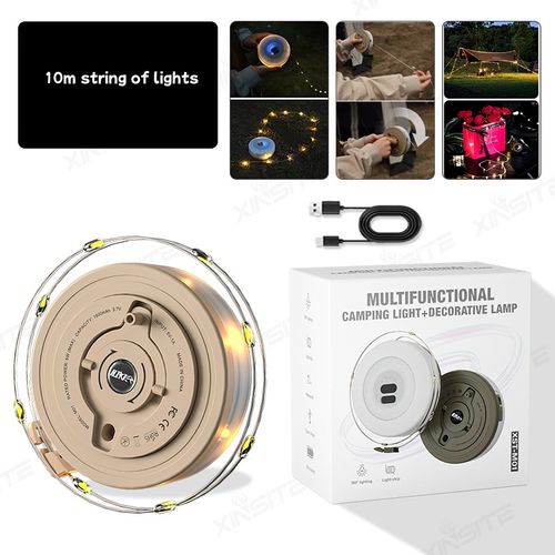 New Camping Tape Measure Light LED Ambient Light Rechargeable Outdoor Tent Light Strip Storage Camp Light