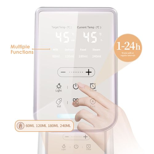 Multifunctional Baby Bottle Warmer & Sterilizer 2-in-1 Smart Heating System with Constant Temperature Control
