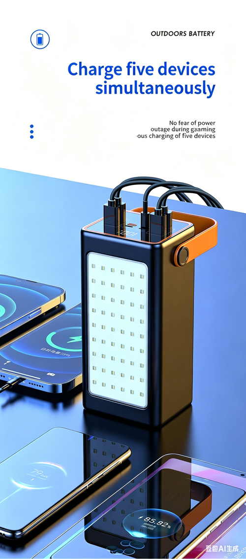 Outdoor Camping Light & Fast-Charging Power Bank: 30,000mAh Ultra-High-Capacity Portable Power Bank