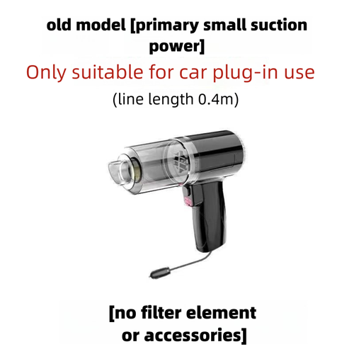 Wireless Car Vacuum Cleaner with Suction and Blowing Functions, Compact USB-Rechargeable Model