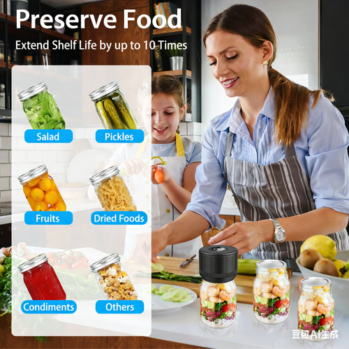 Electric Mason Jar Vacuum Sealer Canning Machine Bottle Vacuum Sealing Machine Automatic Vacuum Preservation