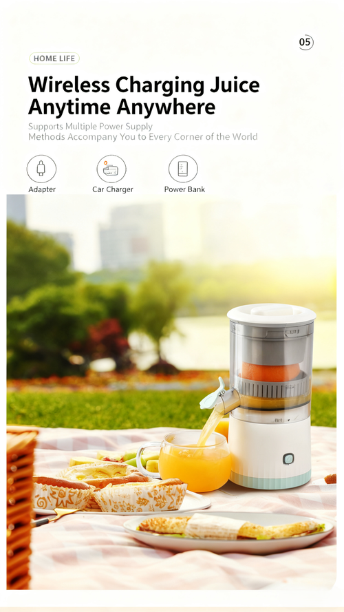 Fully Automatic Juicer Home Use Compact Multi-Function Pulp-Juice Separation Baby Food Wireless Portable Pure Juice
