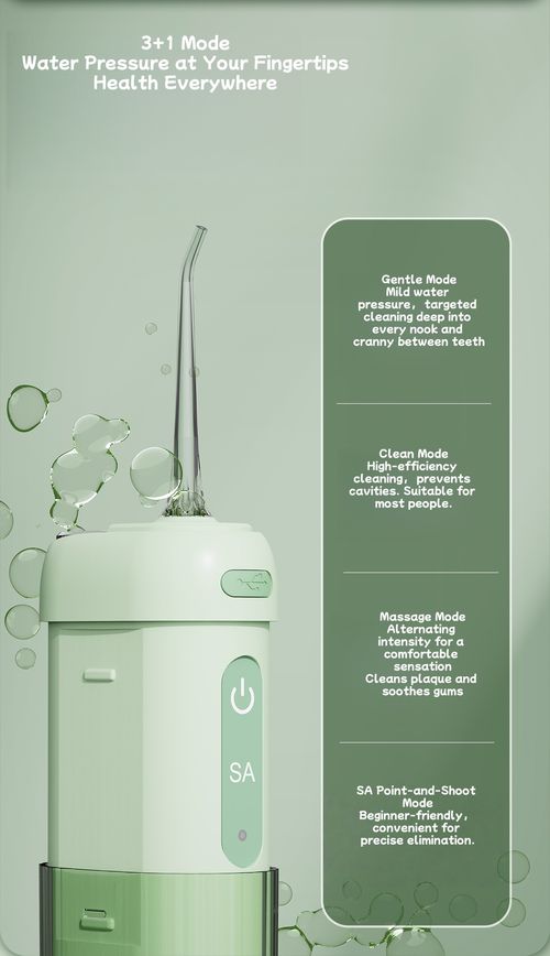 Electric Water Flosser Portable Mini Dental Cleaner Water Flosser for Tartar Removal Oral Cleaning
