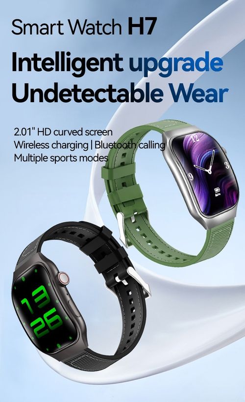 H7 Smartwatch: Bluetooth Calling & Message Notifications Curved Body with Touchscreen Bridge 2.01-inch Display