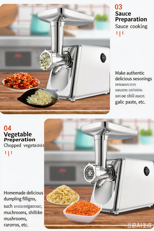Multifunctional Electric Meat Grinder & Sausage Stuffer for Home Use, Minces Chili, Garlic & Vegetables