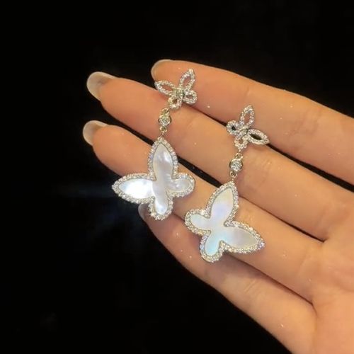 Exquisite & Versatile Mother-of-Pearl Butterfly Earrings