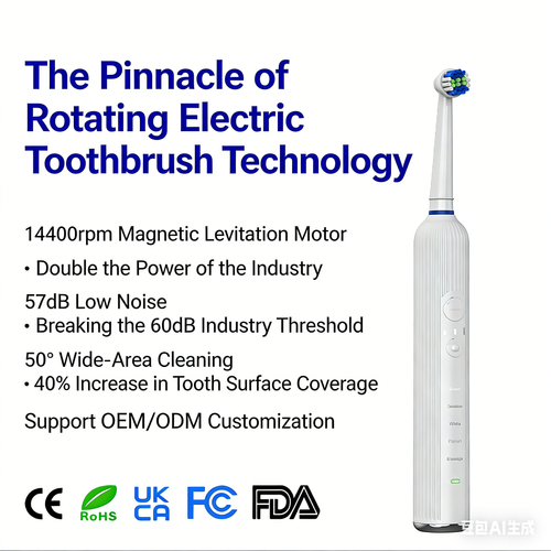 Rotating Electric Toothbrush with Long Battery Life and Ultrasonic Technology