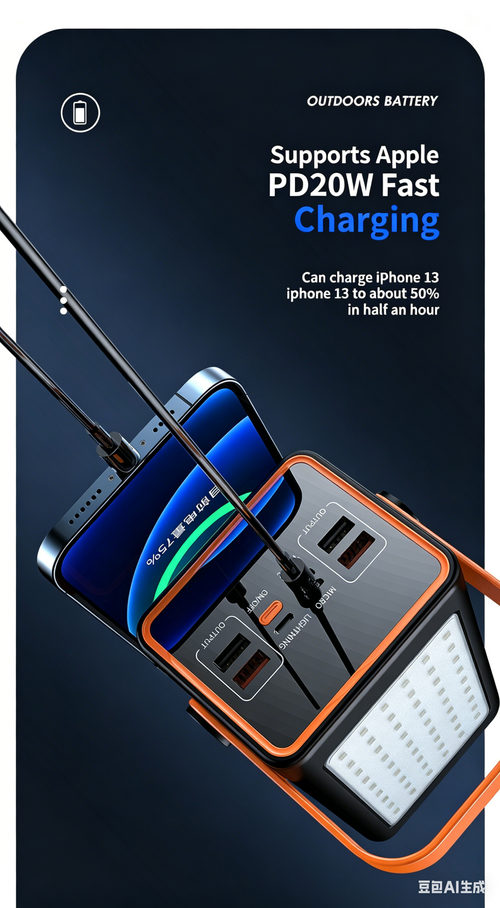 Outdoor Camping Light & Fast-Charging Power Bank: 30,000mAh Ultra-High-Capacity Portable Power Bank