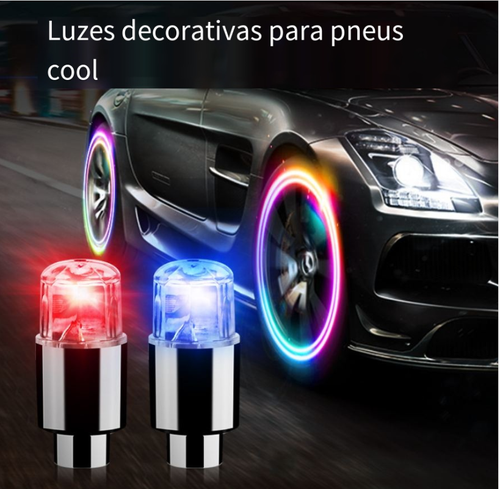 Carro sete cores roda de fogo de vento luzes de pneus inteligentes de dupla deteção luzes de roda frias luzes de arco de roda luzes de cor de válvula boca de fogo de vento luzes de roda