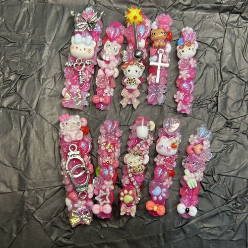 Candy - Colored Kitty Nails