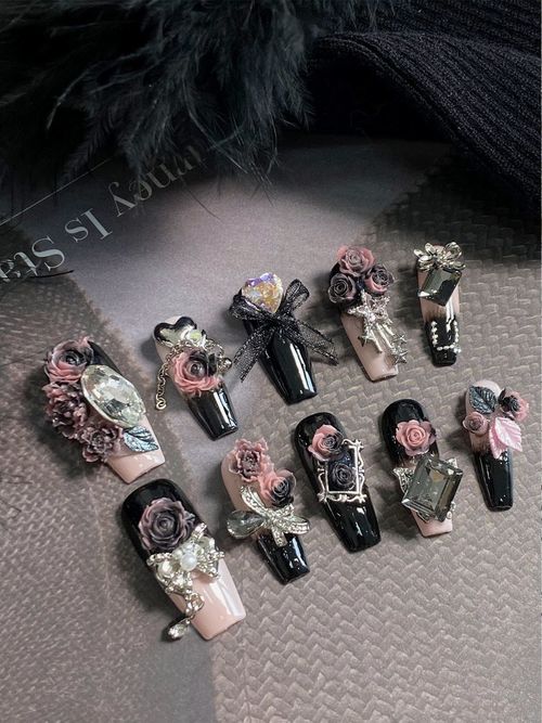 Vintage Rose Nails