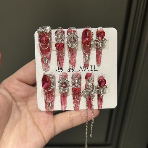 Romantic Ruby Radiance Nails