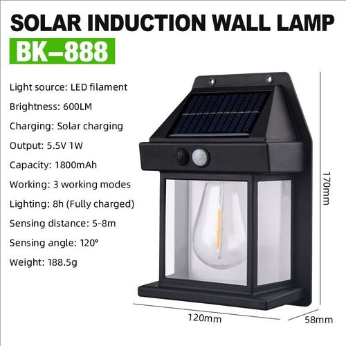 Solar Motion Sensor Wall Lamp