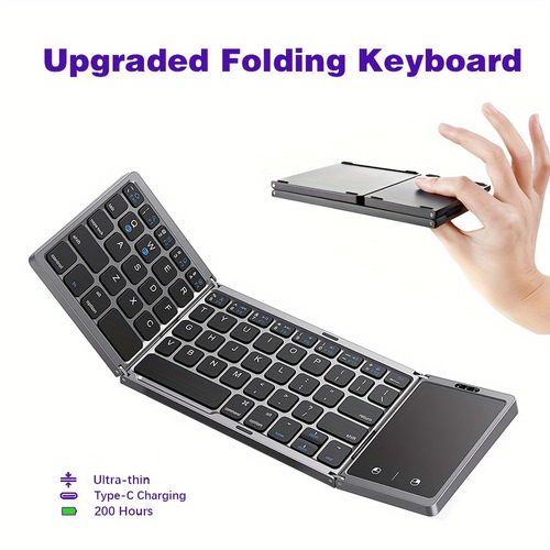 Thin Portable Foldable Mini Wireless Keyboard