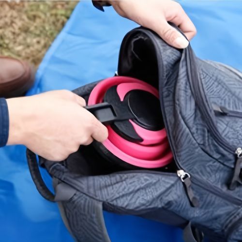 1 Piece Silicone Portable Foldable Water Kettle 1500ml 50.73oz Stainless Steel Modern Design for Camping and Hiking