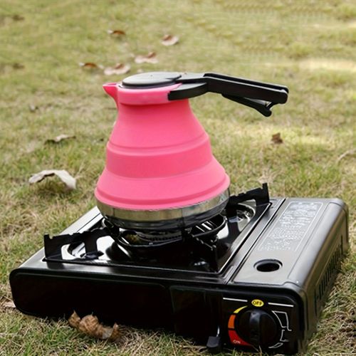1 Piece Silicone Portable Foldable Water Kettle 1500ml 50.73oz Stainless Steel Modern Design for Camping and Hiking