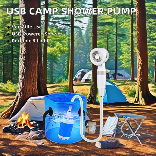 Portable Camping Shower with Wireless Charging Water Pump—The Ultimate Outdoor Bathing Solution