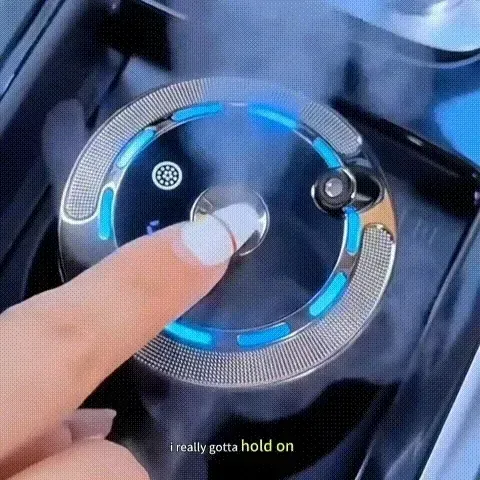 Portable Car Fragrance Essential Oil Diffuser, Waterless air Freshener with Three-color Starry Sky Top