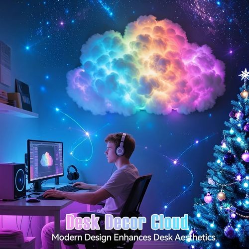 Best-selling thunder cloud lamp DIY kit night light cloud lamp colorful Christmas holiday glowing gaming room decoration USB