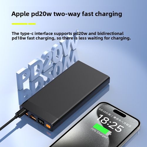 22.5W Super Fast Charging Digital Display Power Bank 10000mAh Ultra Large Capacity Portable Power Station