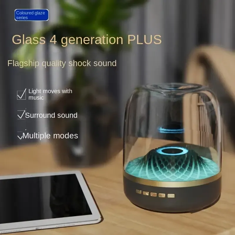 Wireless Bluetooth Speaker Trendy Music Bedside Lamp Dimmable Warm White Light &RGB Color Changing