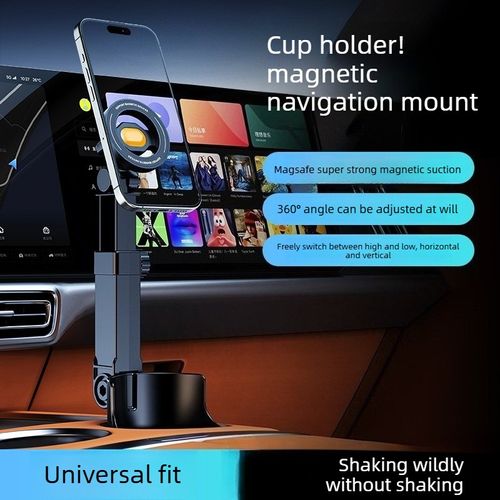 Multifunctional water cup holder, MagSafe magnetic phone holder for car, adjustable height