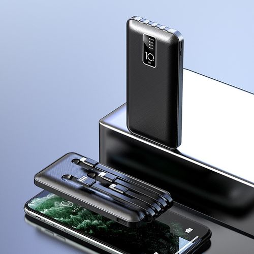 Ultra-thin built-in 4-cable 8000mAh large capacity power bank portable charger