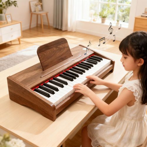 37-key wooden children's piano electronic keyboard musical instrument toy