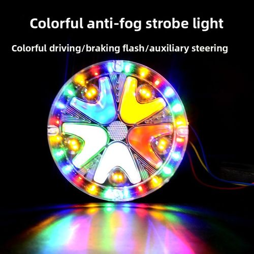 Truck Colorful Streamer Strobe Light, 12V 24V Universal Waterproof LED Warning Flash Fog Light Anti-collision Lamp